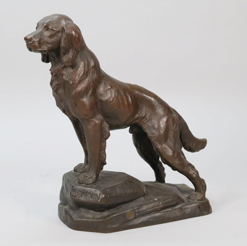 Lot 156: After Louis-Albert Carvin Spelter Dog