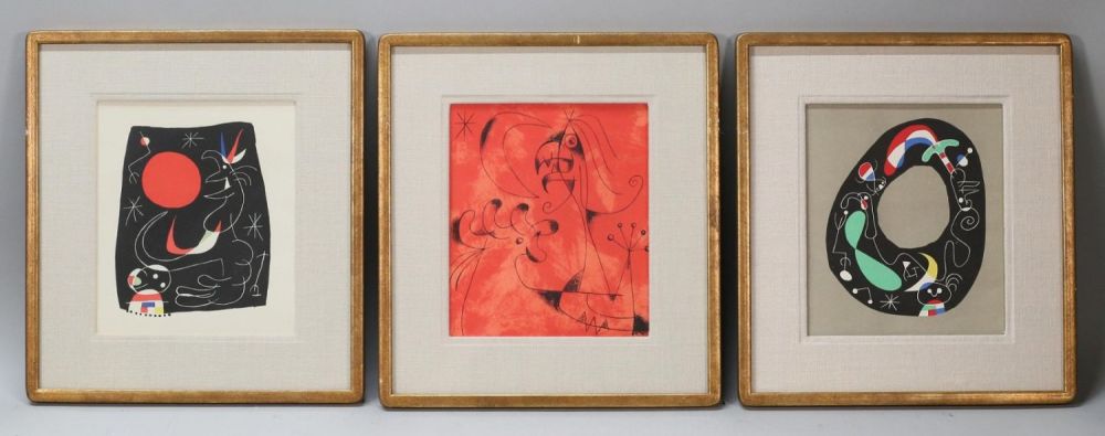 Lot 189: 3 Joan Miro Lithographs From Jacques Prevert Miro