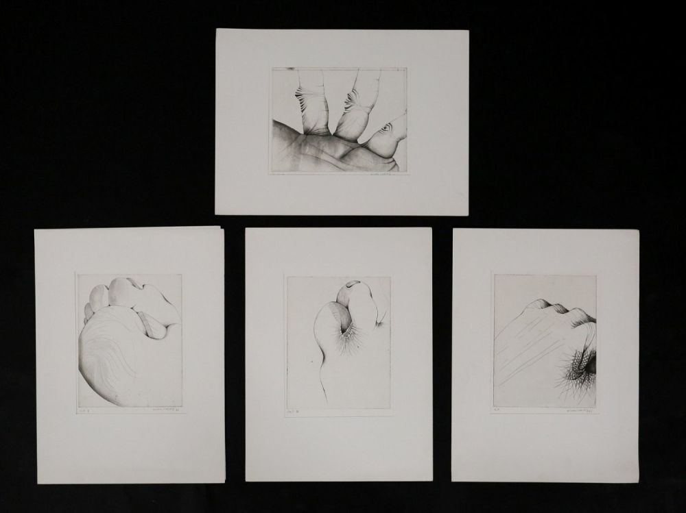 Lot 197: 4 Michel Lablais Etchings Fingers and Toes