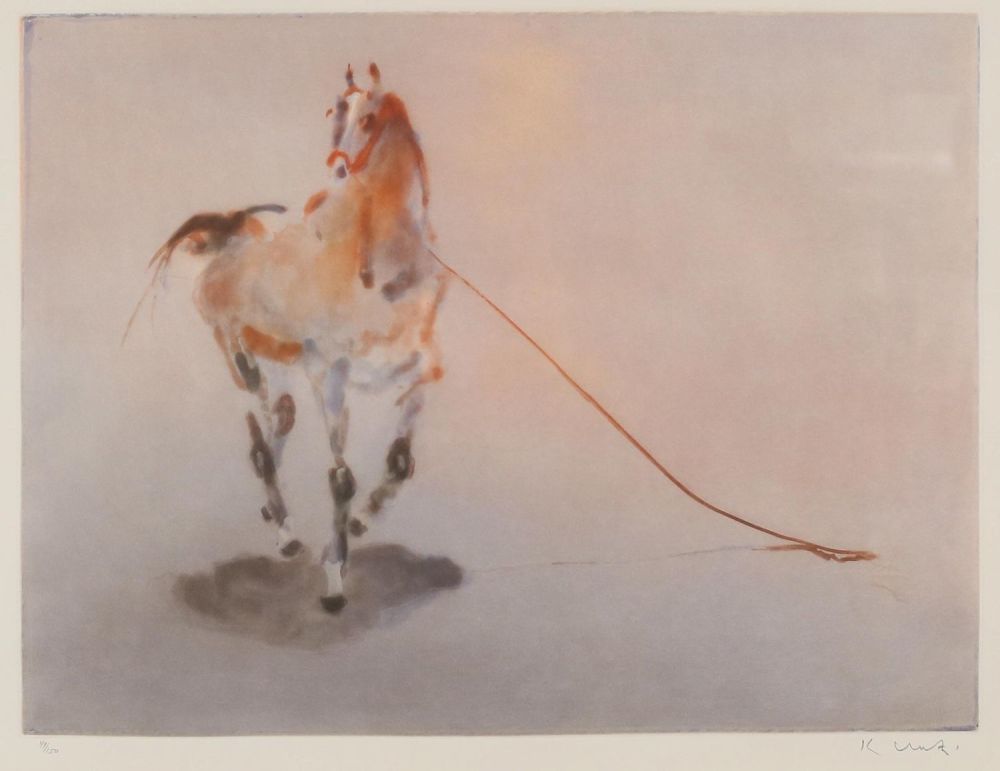 Lot 325: Kaiko Moti Etching With Aquatint Horse