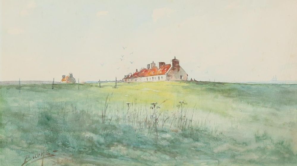 Lot 326: Milton J. Burns Watercolor Scotland
