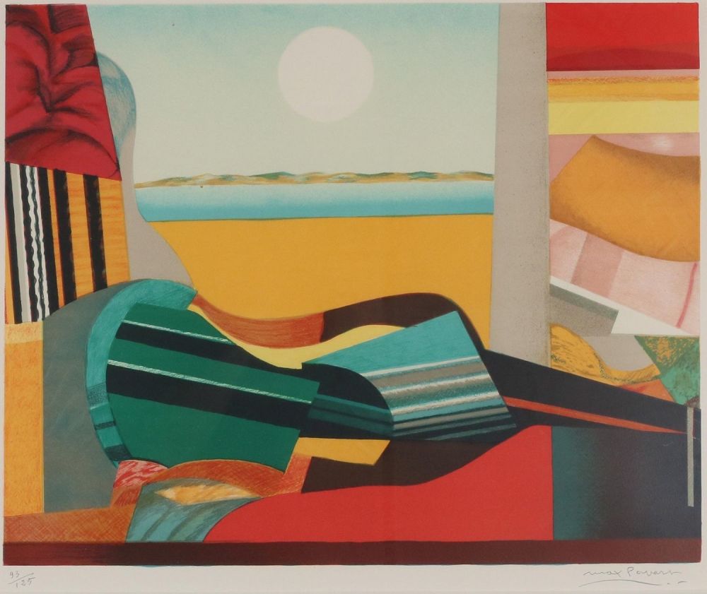 Lot 335: Max Papart Abstract Embossed Lithograph