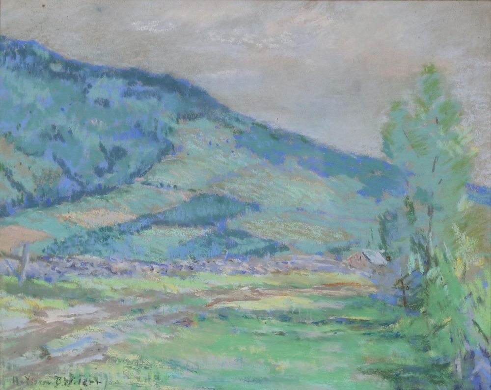Lot 344: Arthur B. Wilder Pastel on Paper Landscape