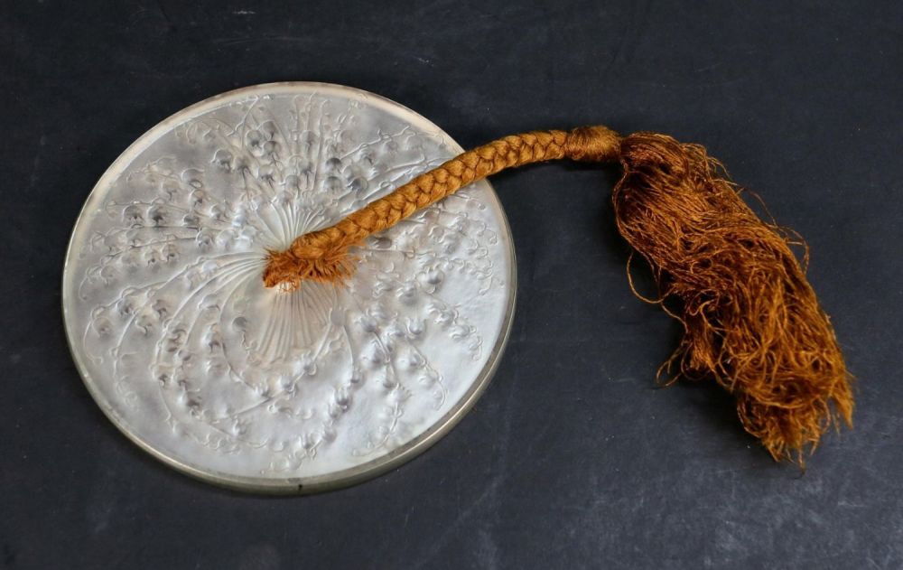 Lot 370: Rene Lalique Muguets Hand Mirror