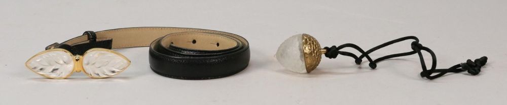 Lot 371: Lalique Belt & Pendant