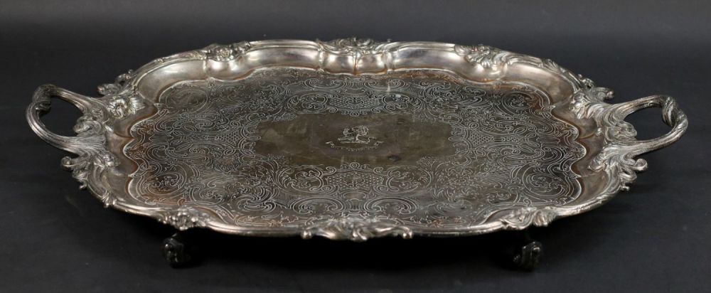 Lot 405: Sorley Silversmiths Scottish Silverplate Tray