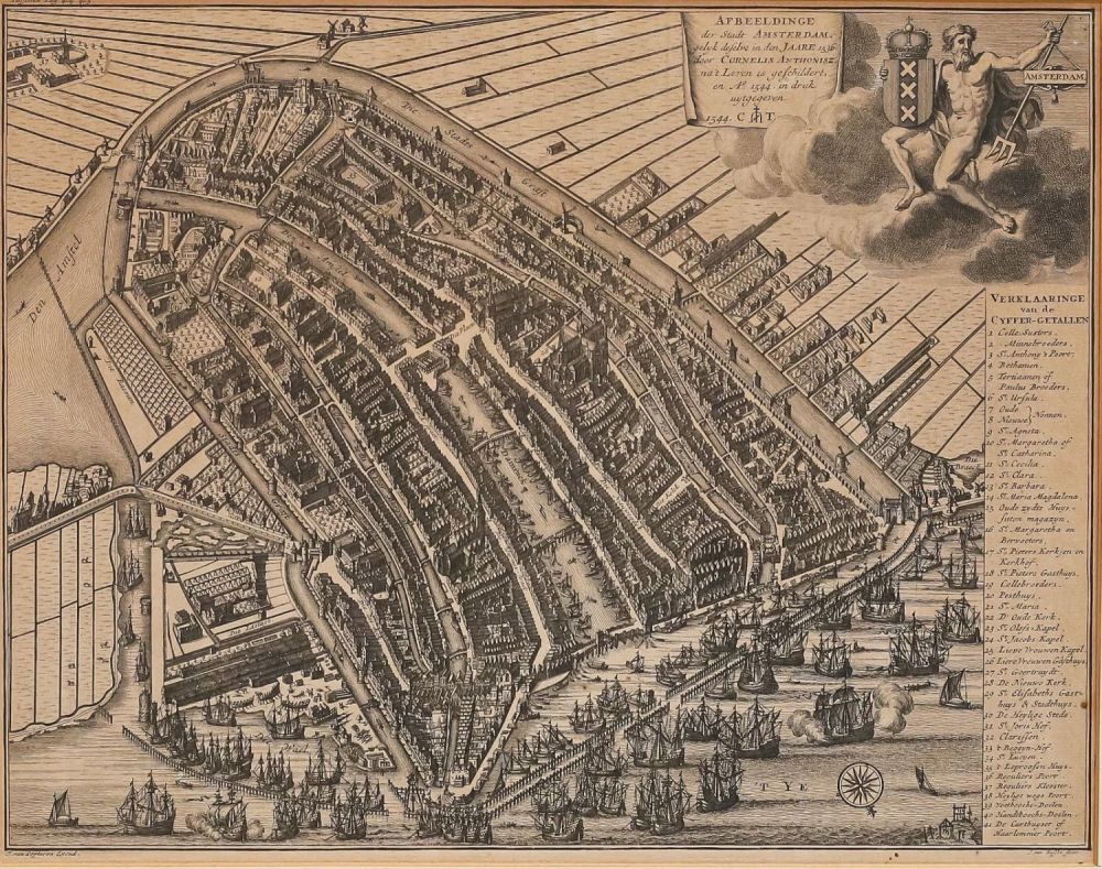 Lot 412: Johannes van Septeren Map of Amsterdam