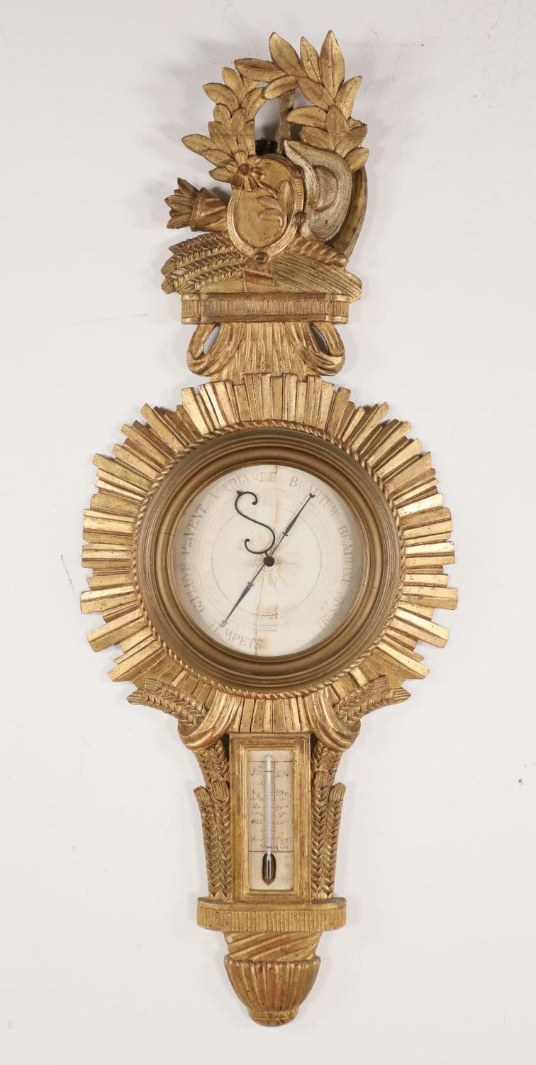 Lot 414: French Giltwood Barometer
