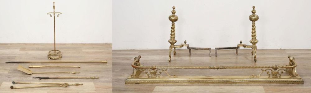 Lot 417: Empire Style Fireplace Set
