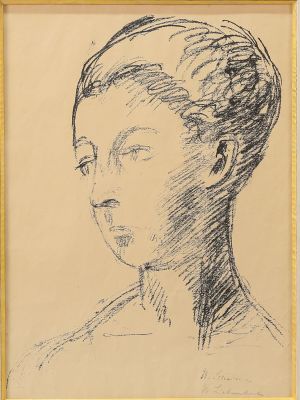 Lot 1 - Wilhelm Lehmbruck Lithograph Portrait of a Woman