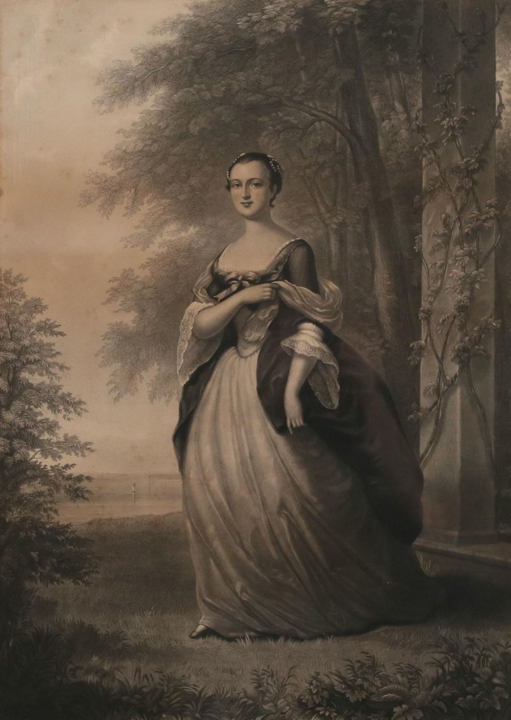 Lot 156: After W. Oliver Stone Martha Washington Engraving