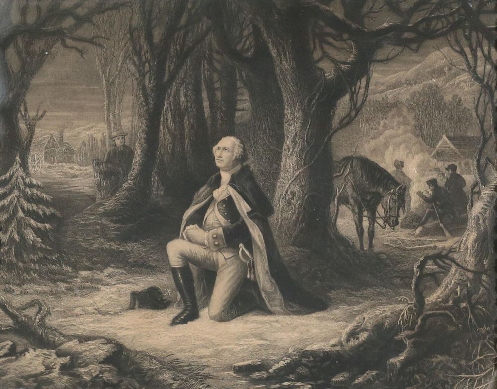 Lot 157: After Henry Brueckner Engraving George Washington