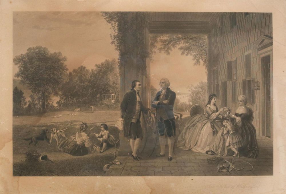 Lot 159: After Rossiter & Mignot Engraving Washington