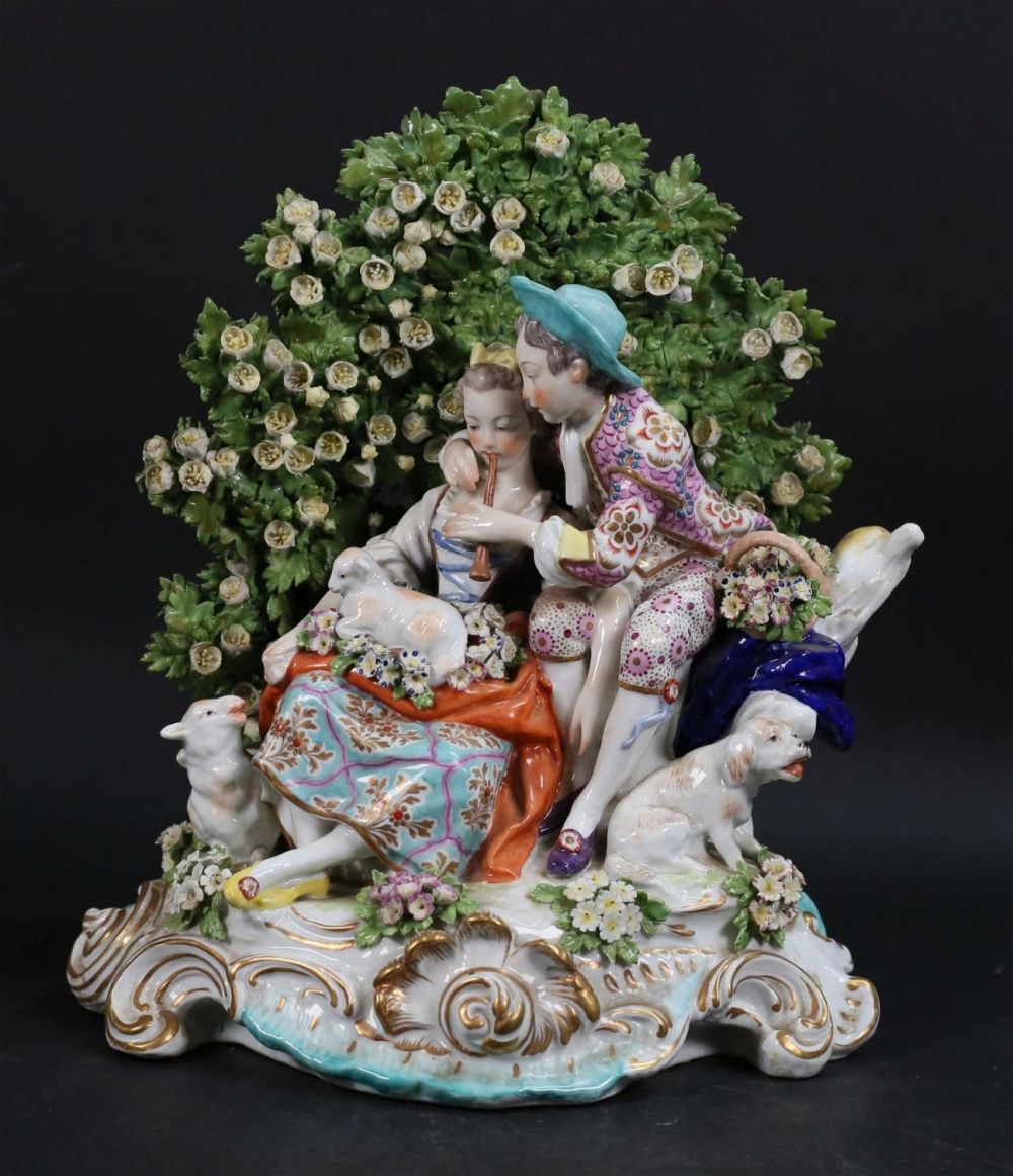 Lot 172: Chelsea Porcelain Bocage Figure Group