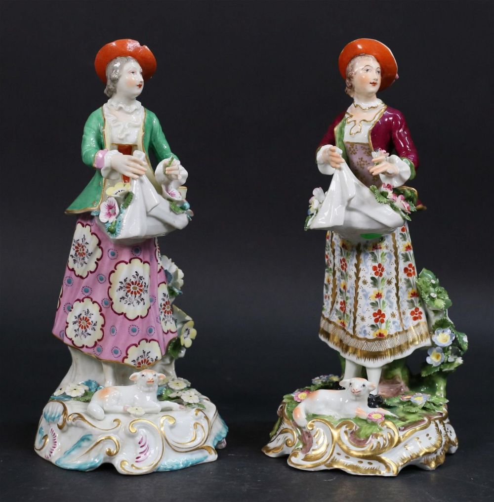 Lot 177: 2 Chelsea Porcelain Figures