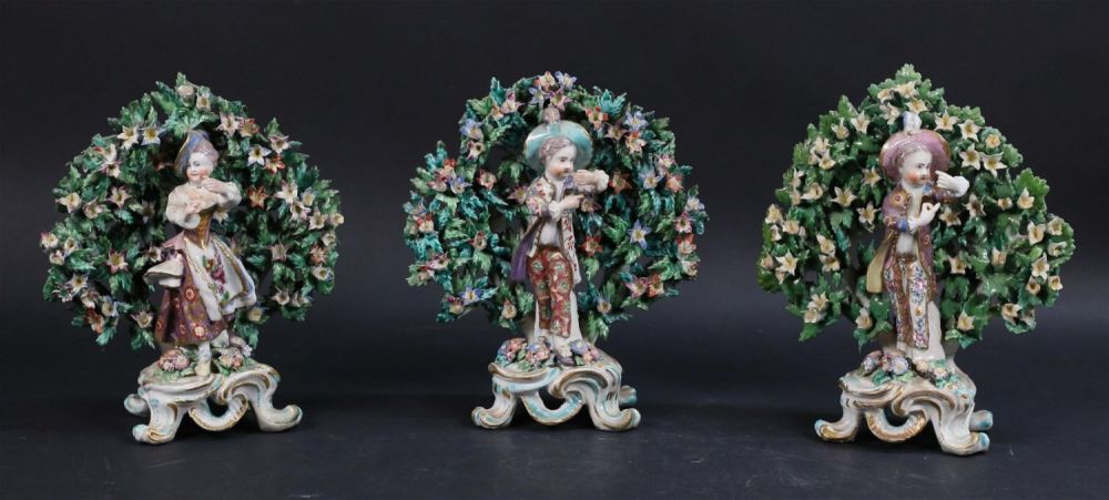 Lot 178: 3 Bow Porcelain Bocage Figures