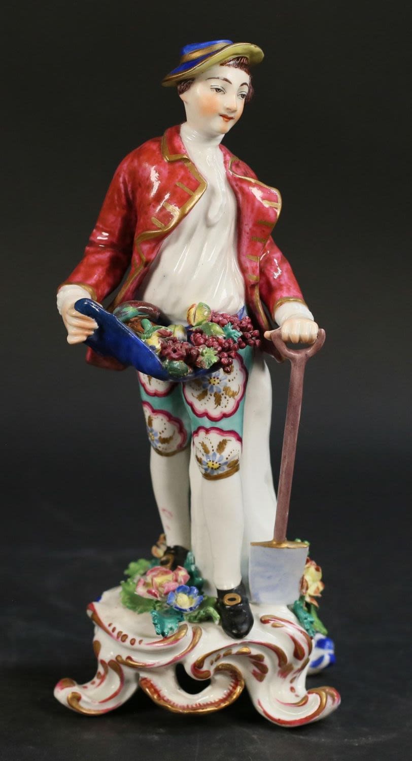 Lot 180: Bow Porcelain Figure Gardener