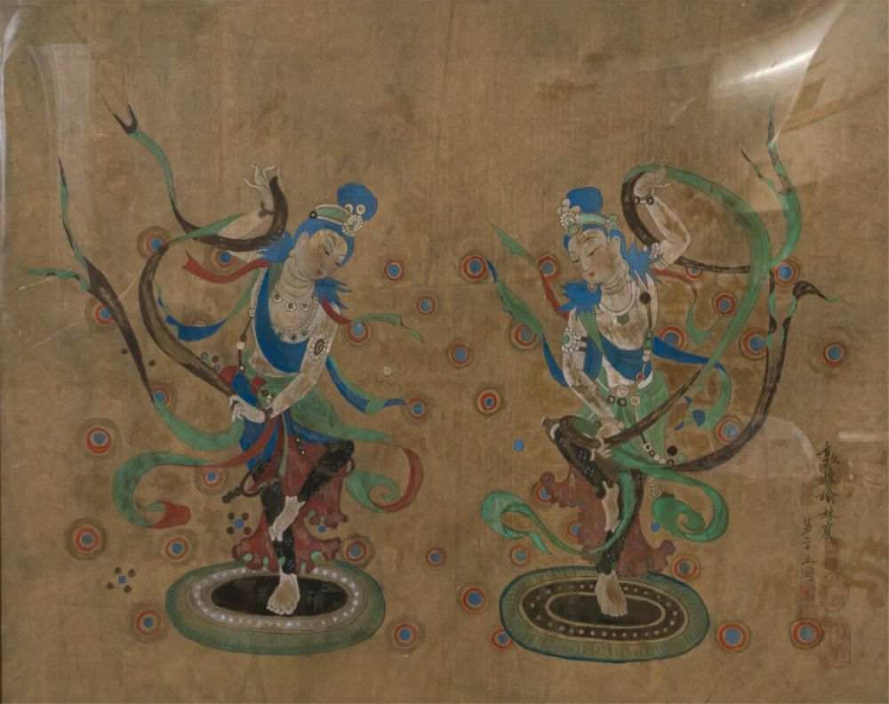 Lot 198: Chinese Dunhuang Sogdian Whirl Painting