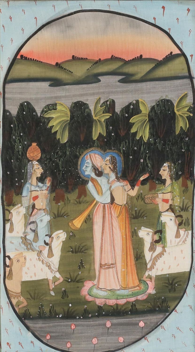Lot 199: Indian Painting on Fabric
