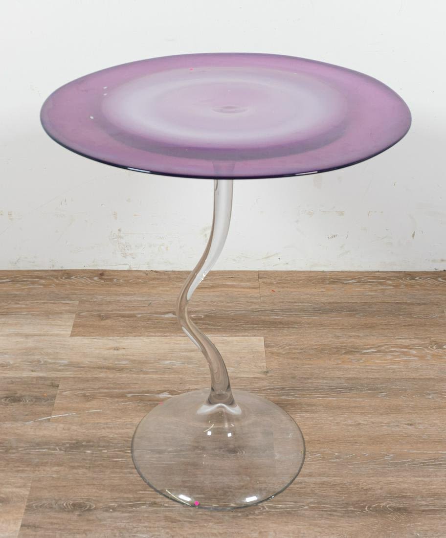 Lot 272: Art Glass End Table