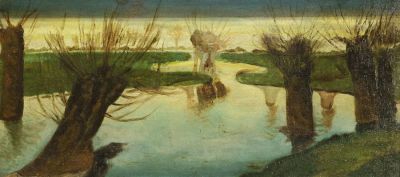Lot 1 - Oil on Canvas River Scene