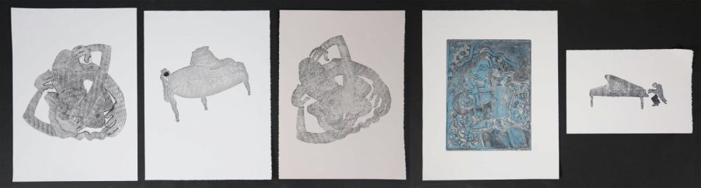 Lot 306: 5 Collagraphs by Steve Mayo