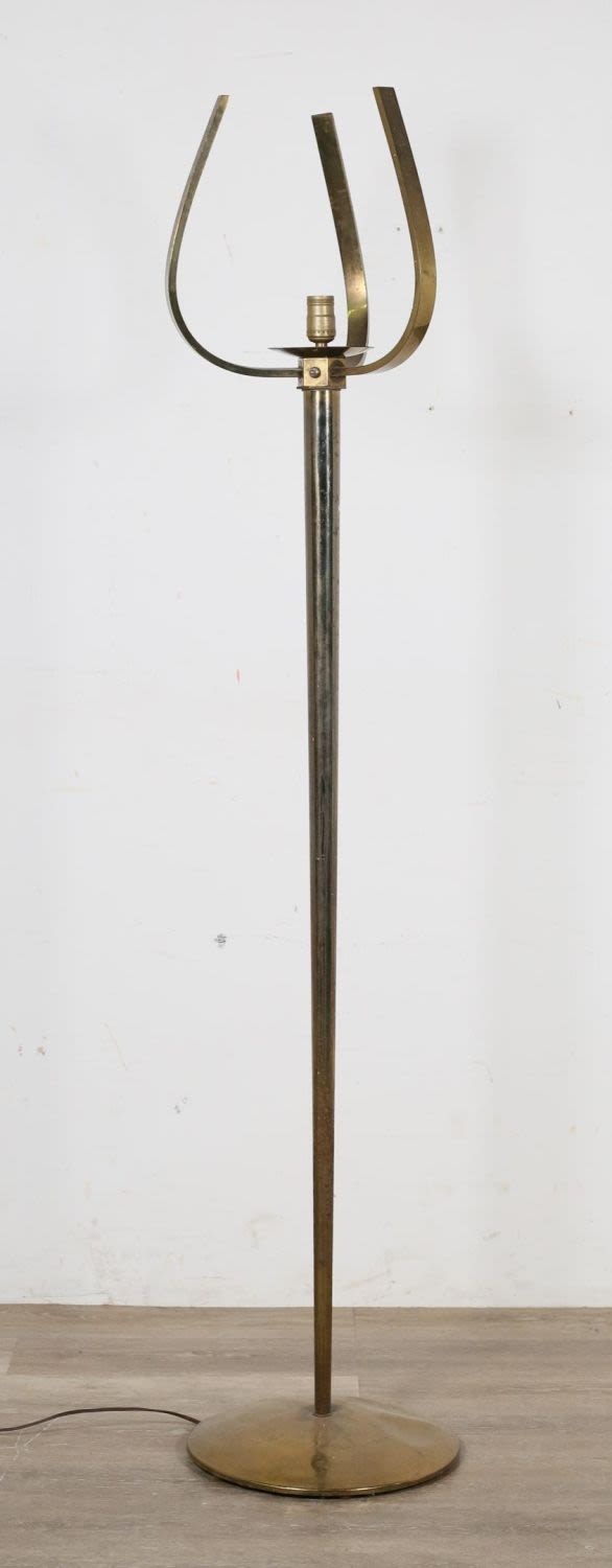 Lot 180: Mid Century Modern Brass Floor Lamp