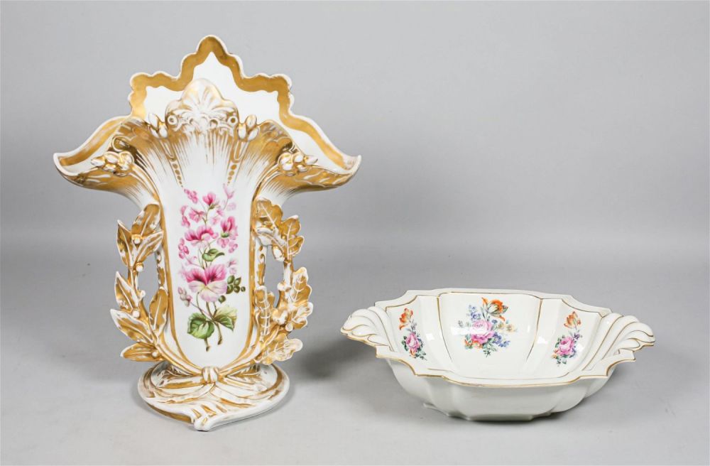 Lot 187: Floral Porcelain Center Bowl