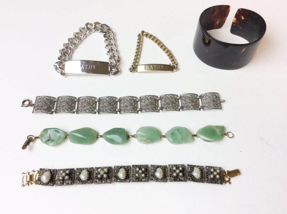 Lot 212: Lot of Six Bracelets
