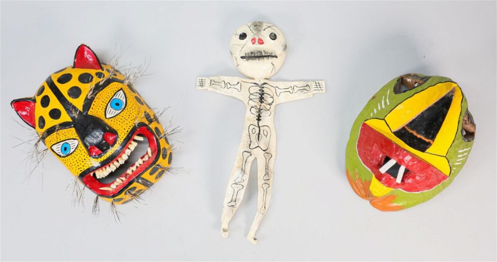 Lot 278: Folk Art Masks and Doll