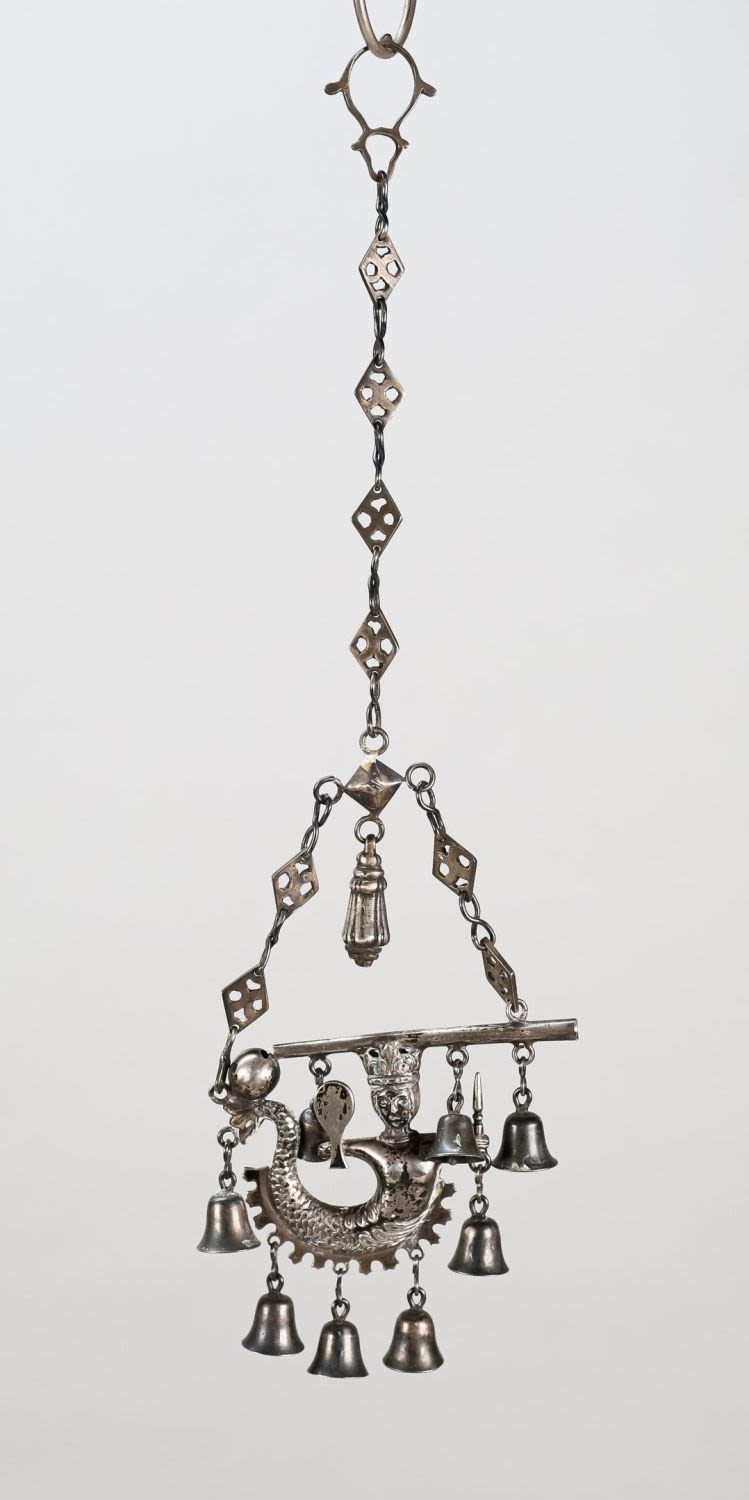 Lot 185: Early Silver Bosun's Whistle With Mermaid Motif