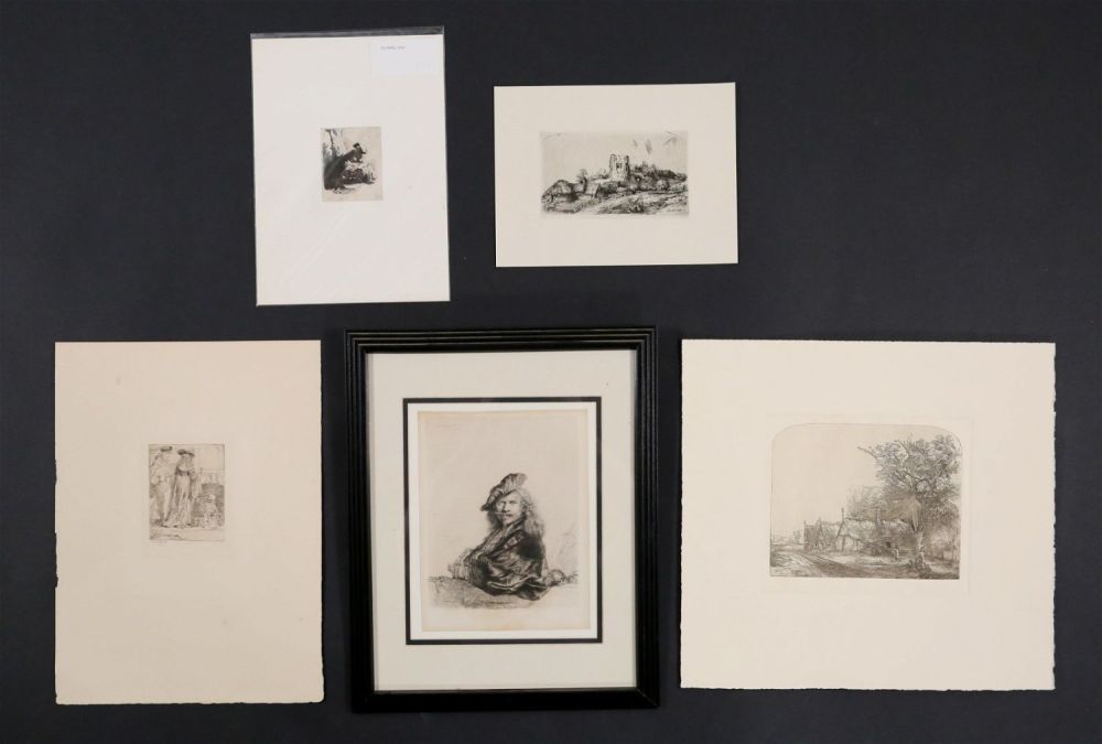 Lot 187: 5 Etchings After Rembrandt