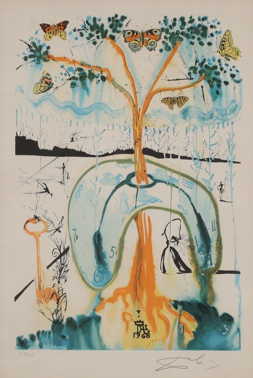 Lot 189: Salvador Dali Lithograph A Mad Tea Party