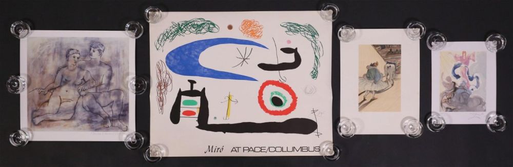 Lot 192: 4 Prints Miro, Picasso, Dali, Toulouse-Lautrec