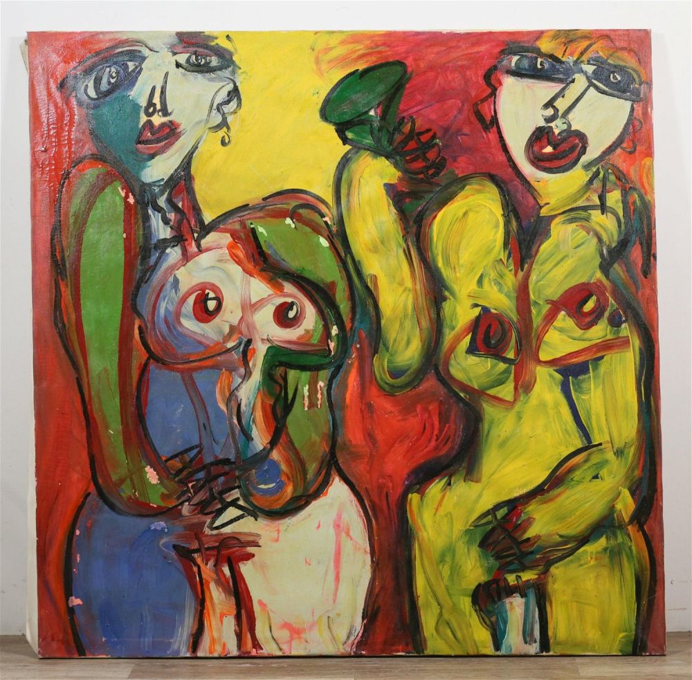 Lot 286: Peter Keil Oil on Canvas I Love My New York