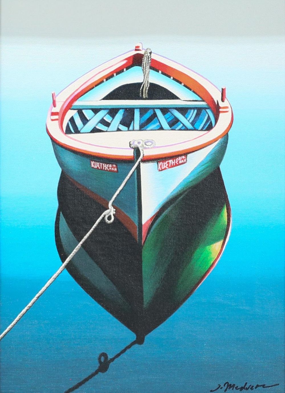 Lot 296: Igor Medvedev Serigraph on Canvas Meditative