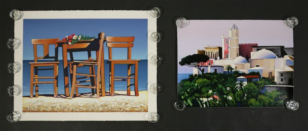 Lot 298: 2 Igor Medvedev Serigraphs Ischia & Red Poppies