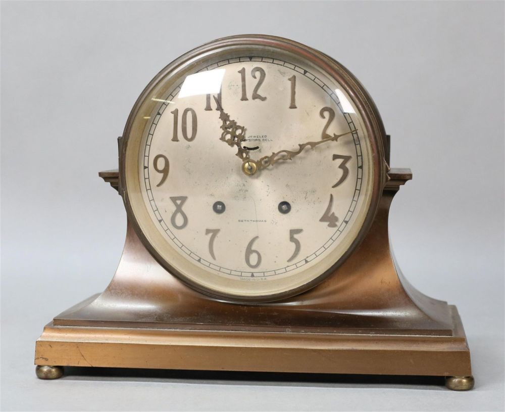 Lot 341: Seth Thomas 8 Day Ships Bell Clock