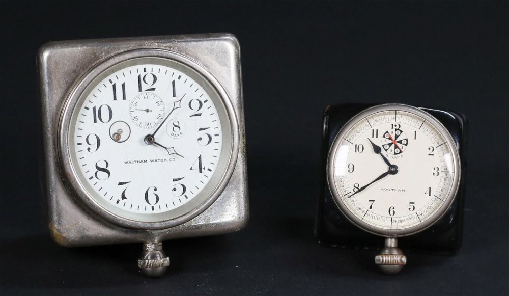 Lot 345: Two Waltham Car Clocks