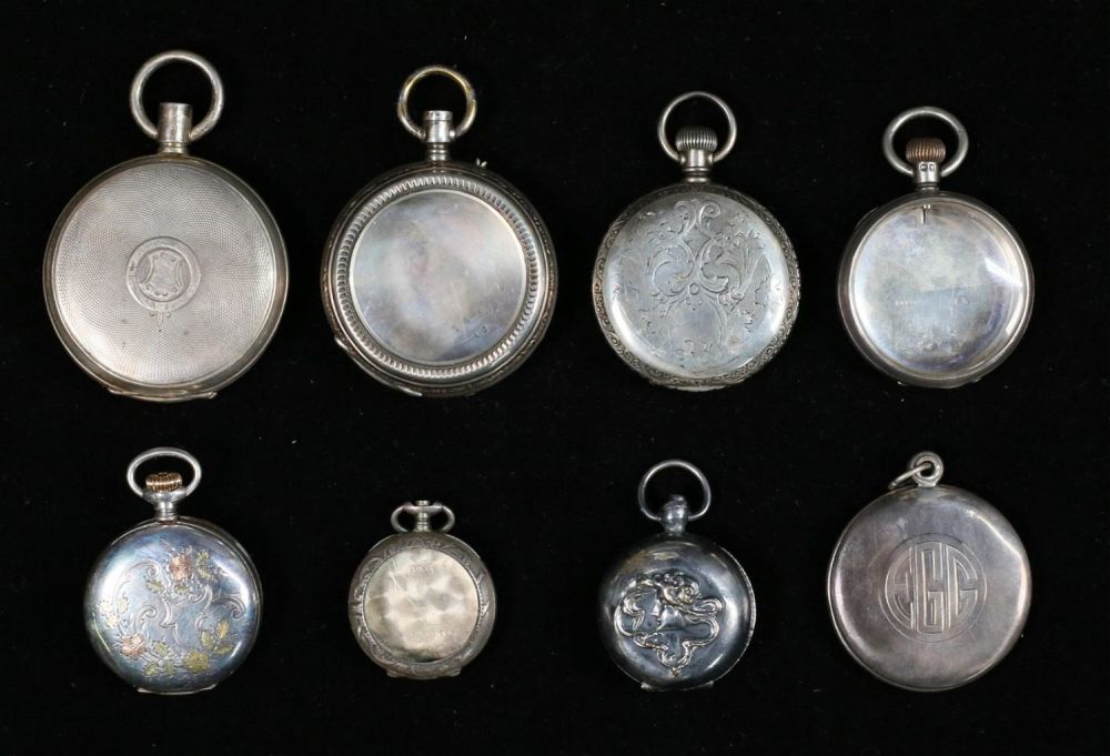 Lot 261: Grouping of Sterling Watch Cases