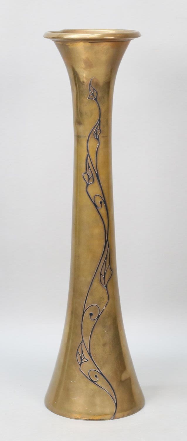 Lot 174: Heintz Sterling on Bronze Arts & Crafts Vase