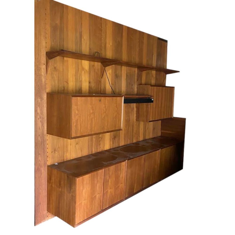 Lot 201: Poul Cadovius Danish Modern Royal System Wall Unit