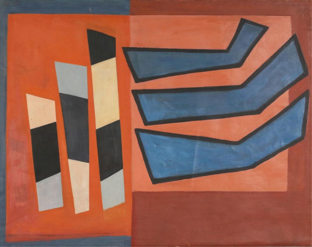 Lot 222: Elizabeth Lloyd Chater Oil on Canvas Abstract