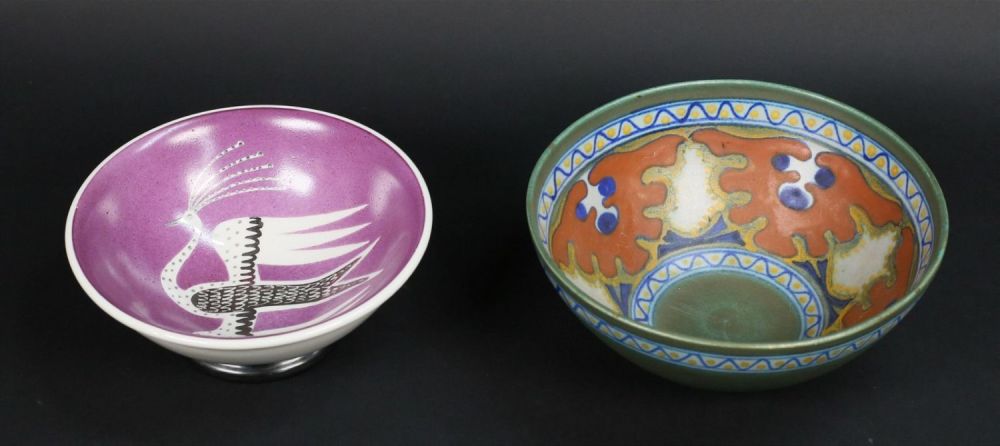 Lot 225: 2 Pottery Bowls Gouda & Waylande Gregory