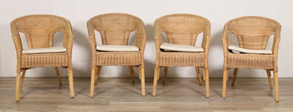 Lot 262: Four Mid Century Style Ikea Agen Armchairs