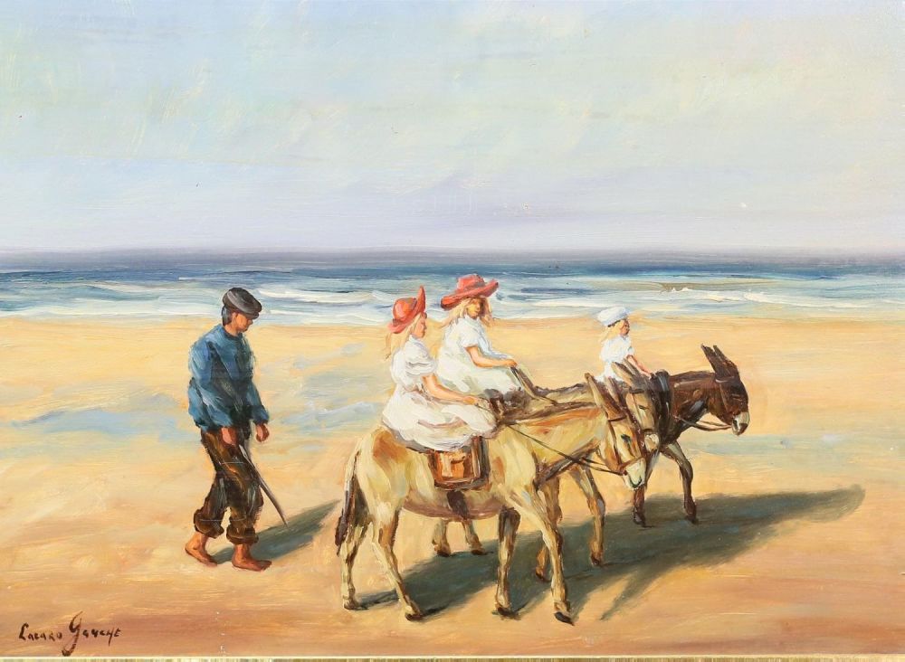 Lot 266: Lazaro Gauche After Isaac Israels Oil on Board