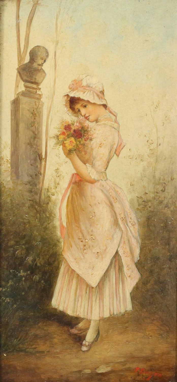 Lot 271: After Pierre Duval Le Camus Oil on Wood Panel