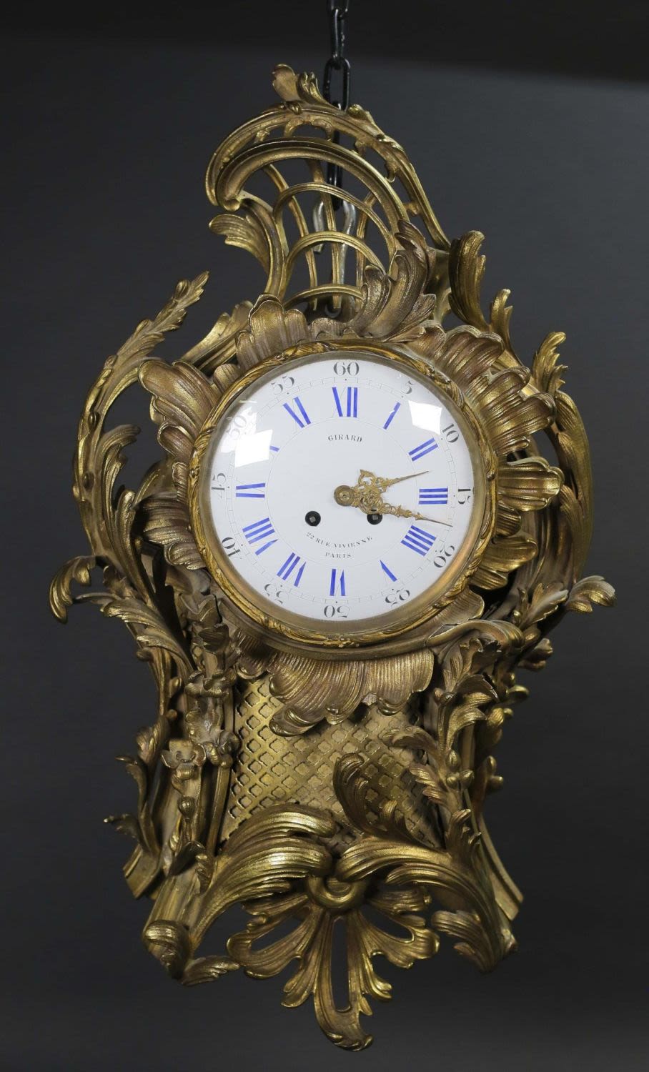 Lot 297: Japy Freres Gilt Bronze Wall Clock