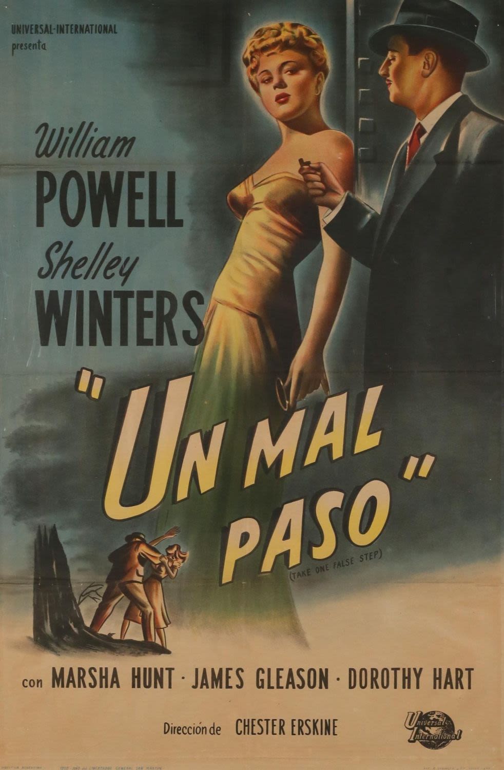 Lot 332: Un Mal Paso 1950s Movie Poster