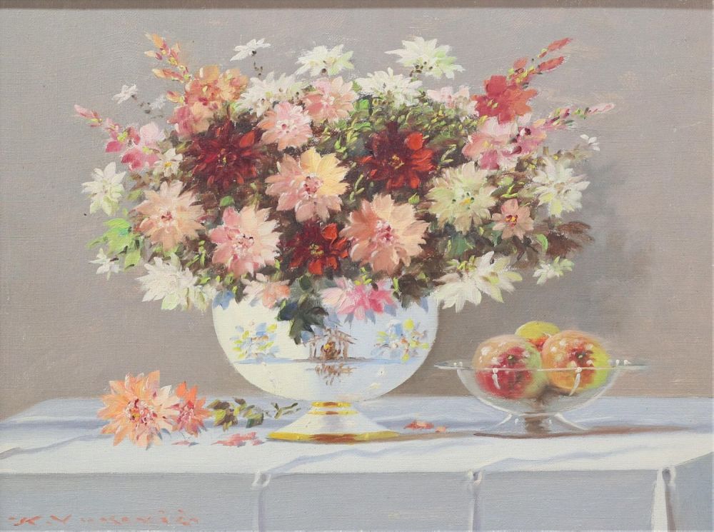Lot 337: Keist Vukovic Oil on Canvas Still Life